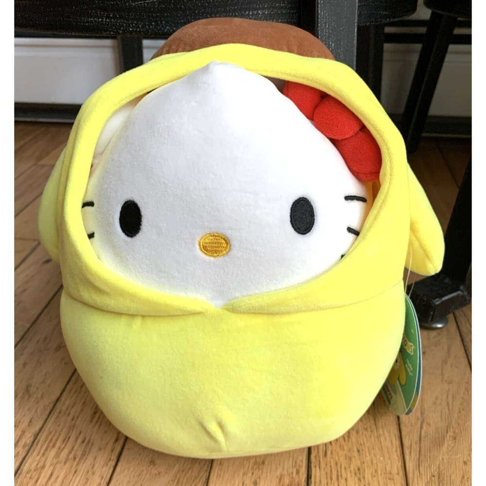 NEW Hello Kitty Squishmallow Pompompurin Hoodie Plush 8" Sanrio Jazwares wTAG